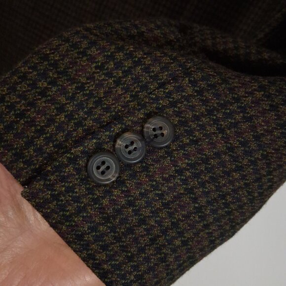 Vintage CAMBRIDGE Houndstooth Check Tweed Sport Jacket Ivy League Size 44 - Picture 6 of 14